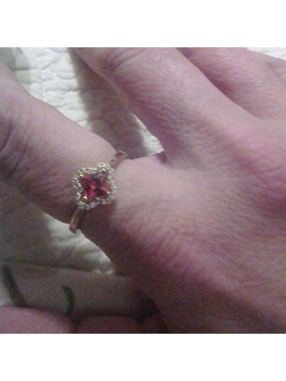 Orange Topaz Ring 10 gold filled crystals